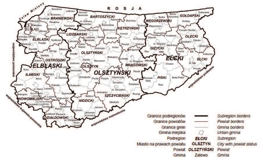 1. CZĘŚĆ OPISOWA 1.1. Opis obszaru objętego zakresem Aktualizacji Programu Województwo warmińsko-mazurskie położone jest w północno-wschodniej części kraju i obejmuje obszar 24 173,47 km² i liczy 1 437 812 mieszkańców.