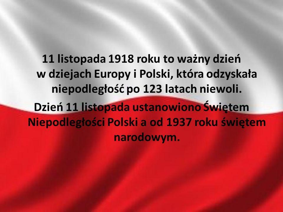 Rok 2018 jest Rokiem Jubileuszu 100 lecia odzyskania przez Polskę Niepodległości ( 11 listopada 1918 roku). W 1918 roku Polska odzyskała niepodległość po 123 latach zaborów.