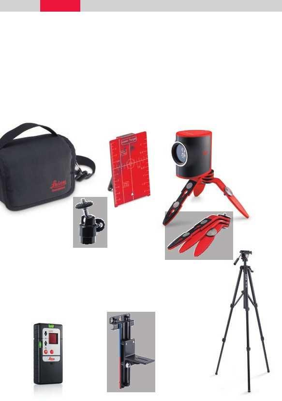 TM Leica Lino L2 Samopoziomujący dokładny laser krzyżowy Wyposażenie: praktyczne i przydatne Torba Bezpieczne i poręczne opakowanie dla urządzenia.