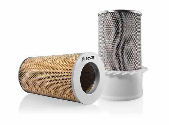 Filtry powietrza Informacje o produkcie Filtry powietrza Bosch chronią silnik i turbosprężarkę. Skutecznie oczyszczają zasysane powietrze z zanieczyszczeń oraz pozwalają osiągać pełną moc silnika.