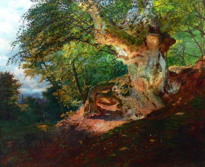 30 Malarz nieokreślony (XIX w.) Pejzaż ze starym drzewem, 1865 r.