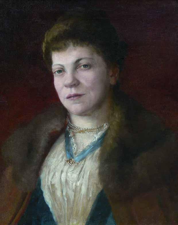 37 Reinhold Bahl (1869 Gdańsk 1945) Portret kobiety, 1889 r. olej, płótno, 51 41 cm sygn.