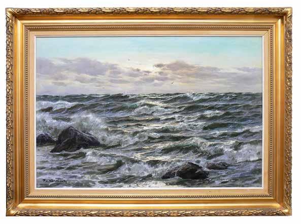 45 Harry Schultz (1874 Elbląg 1958 Schliersee) Statek na morzu olej,