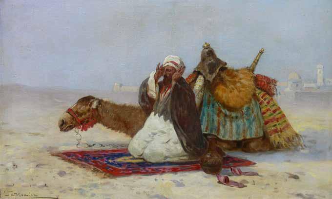 5 Adam Setkowicz (1875 Kraków 1945 tamże) Modlitwa Araba olej,