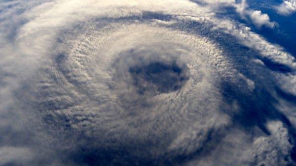 Wokół oka cyklonu: występuje bardzo silny wir powietrza w obrębie którego występują silnie rozbudowane w pionie