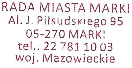 RADA M IASTA MARKI AI. J. Pil sud skiego 95 05-270 MARKI te l.: 22 781 10 03 woj.