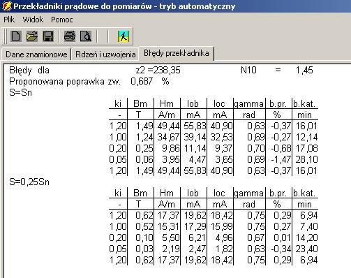 Realizowany w trybie automatycznym dobór wymiarów rdzenia toroidalnego do istniejącej obudowy przekładnika prądowego umożliwia znaczne skrócenie czasu obliczeń projektowych i zwiększenie ich