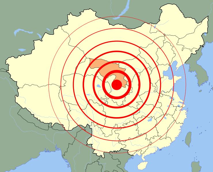 Ningxia Gansu (Haiyuan) 1920 miało siłę 7,8 stopni w skali Richtera