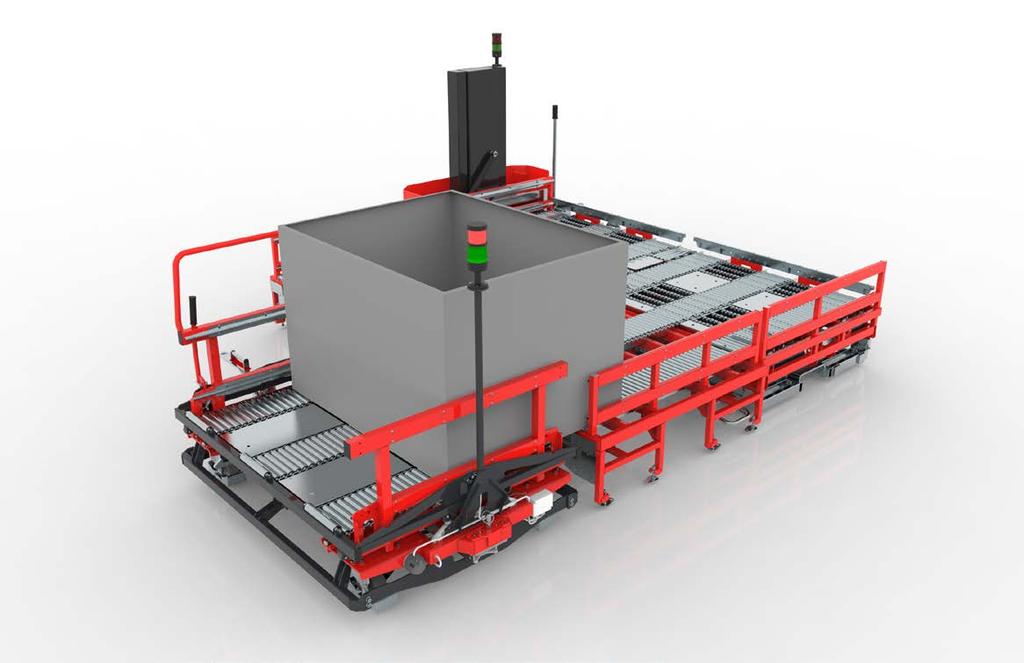 EFS SYSTEM FEATURES ZALETY SYSTEMU EFS MECHANICAL SYSTEM OF PLATFORM AND STATION CONNECTION MECHANICZNY SYSTEM ŁĄCZENIA PLATFORMY ZE STACJĄ After the logistic train has reached the destination of