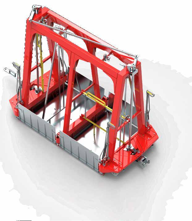 TAXI-LINER ADVANTAGES ZALETY TAXI-LINER PRECISE TRACTION SYSTEM PRECYZYJNY SYSTEM TRAKCYJNY Coupled platforms move along a route determined by movements of the truck.