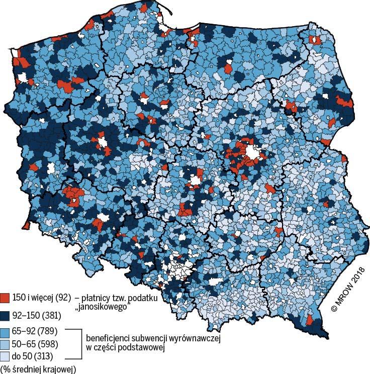 Rozdział III. Składowe rozwoju społeczno-gospodarczego poziom i dynamika zmian w odniesieniu do średniej krajowej (określane mianem wskaźnika G patrz rys. III.34.