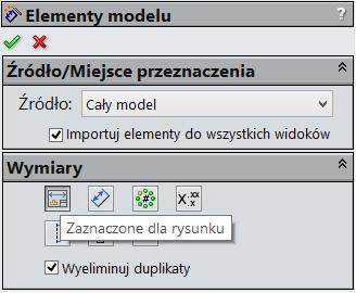 Jeżeli to konieczne, zmień literę przekroju i kierunek (rysunek 4.26). Kliknij miejsce ustawienia przekroju. Pobieranie wymiarów modelu (rysunek 4.