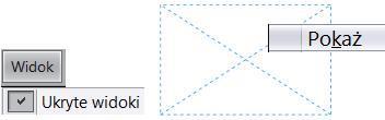 W celu pokazania ukrytego widoku należy w menu Widok zaznaczyć Ukryte widoki, kliknąć widok prawym przyciskiem myszy i wybrać polecenie Pokaż (rysunek 4.34)
