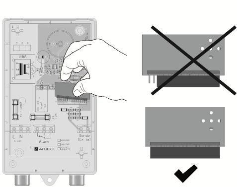 2. Podłączyć moduł bezprzewodowy EnOcean do przyłącza na płytce PCB.