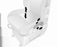 48 Fotele, elementy bezpieczeństwa Regulacja wysokości siedziska fotela Wysokość siedziska