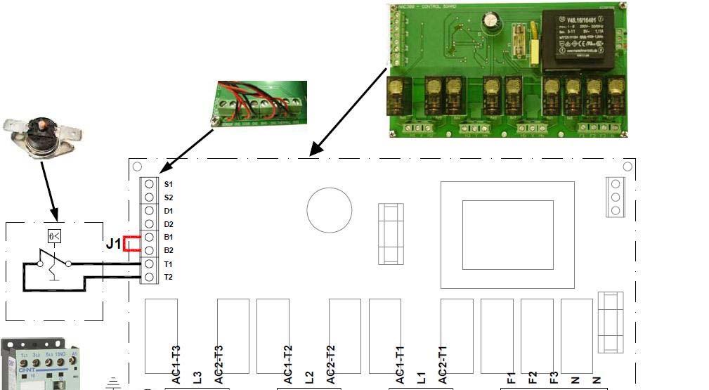 4.8 Okablowanie fabryczne - z ogrzewaniem elektrycznym 18 i 24 kw, TYLKO TRÓJFAZOWE GND DATA +12V Przegrzanie Elem. grz. Elem. grz. Silnik went.