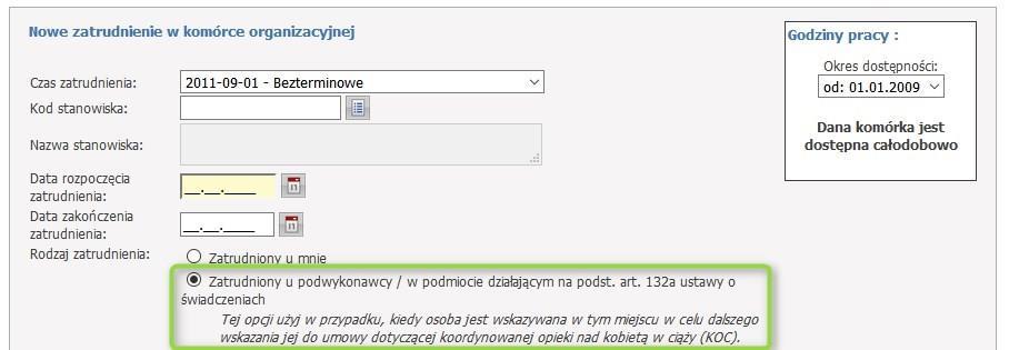 Przygotowanie umów nowego typu: 11/6 KOC II/III oraz 11/7 DOK.