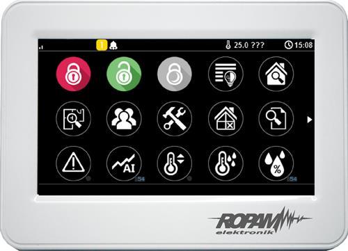 Str. 5 Panel dotykowy TPR-xx. Panel dotykowy TPR-xx. TPR-4W/WS TPR-4B/BS Panel dotykowy TPR-xx to nowoczesny element sterowania i kontroli systemu alarmowego.