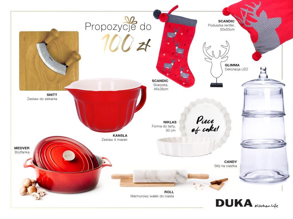 Upominki do 150 zł DUKA to jedyne takie miejsce, w którym można znaleźć tak kompletną ofertę do kuchni, w tym szereg akcesoriów kuchennych i naczyń.