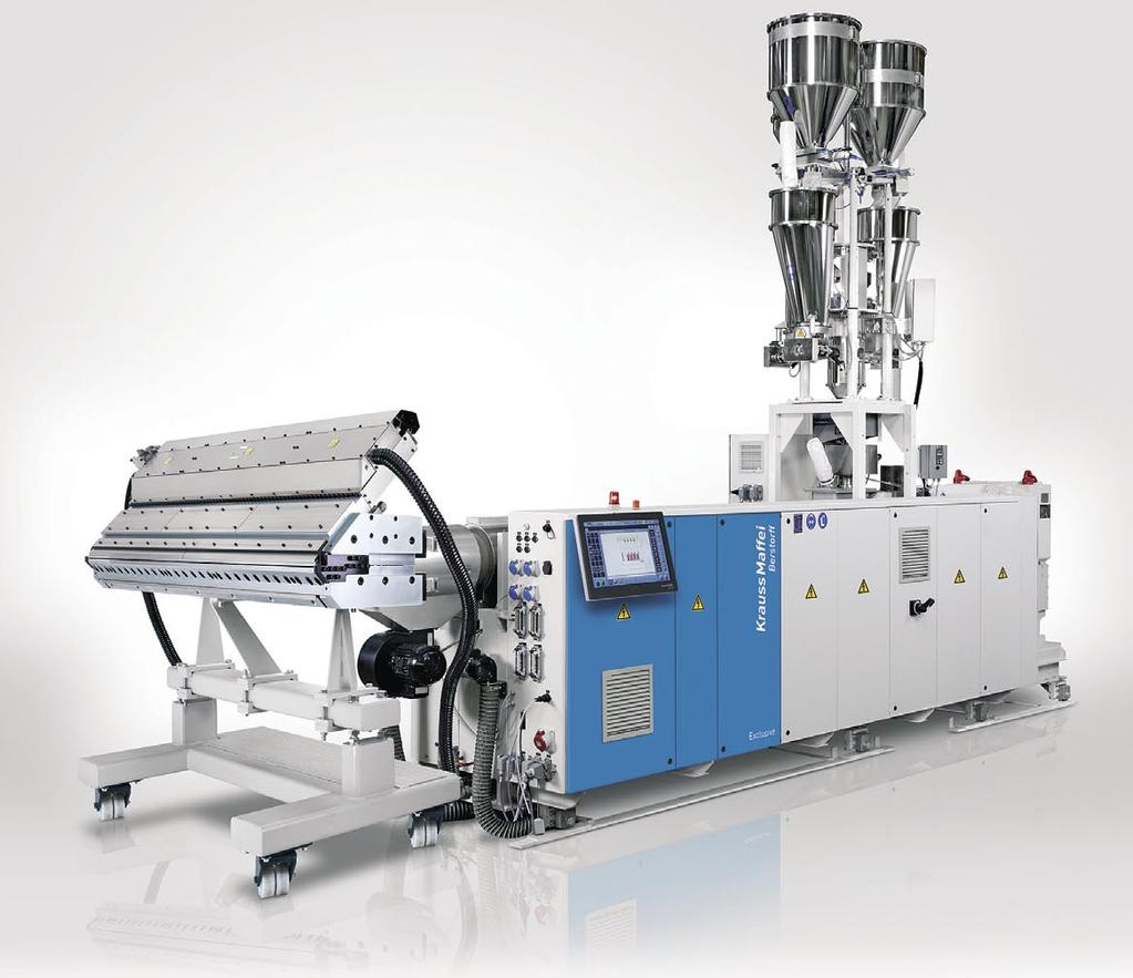EXTRUSION TERRITORY Do usprawnienia produkcji arkuszy stosuje się też inne kombinacje wyposażenia produkcji Krauss Maffei.