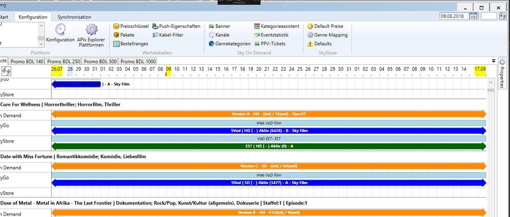Commercial projects: Vod Planung / CreateCtrl Duration : November 2016 - present Specification : Application for managing and planning Vod (Video on demand).