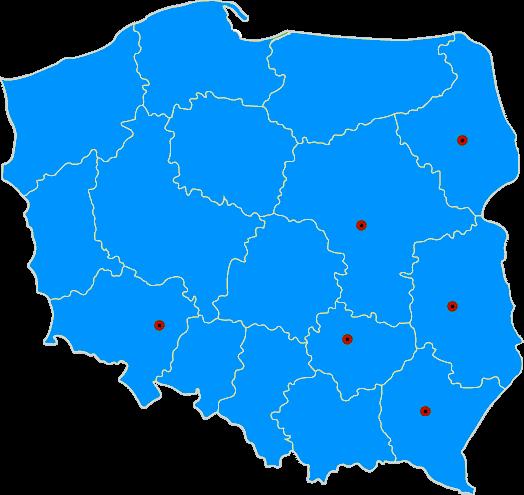 Locations within TSEZ EURO-PARK WISŁOSAN Sub-zones of TSEZ EURO-PARK WISŁOSAN: Tarnobrzeg 194,65 ha Stalowa Wola 293,44 ha Nowa Dęba 113,60 ha Staszów 104,12 ha Radom 242,49 ha Jasło 61,03 ha Wrocław