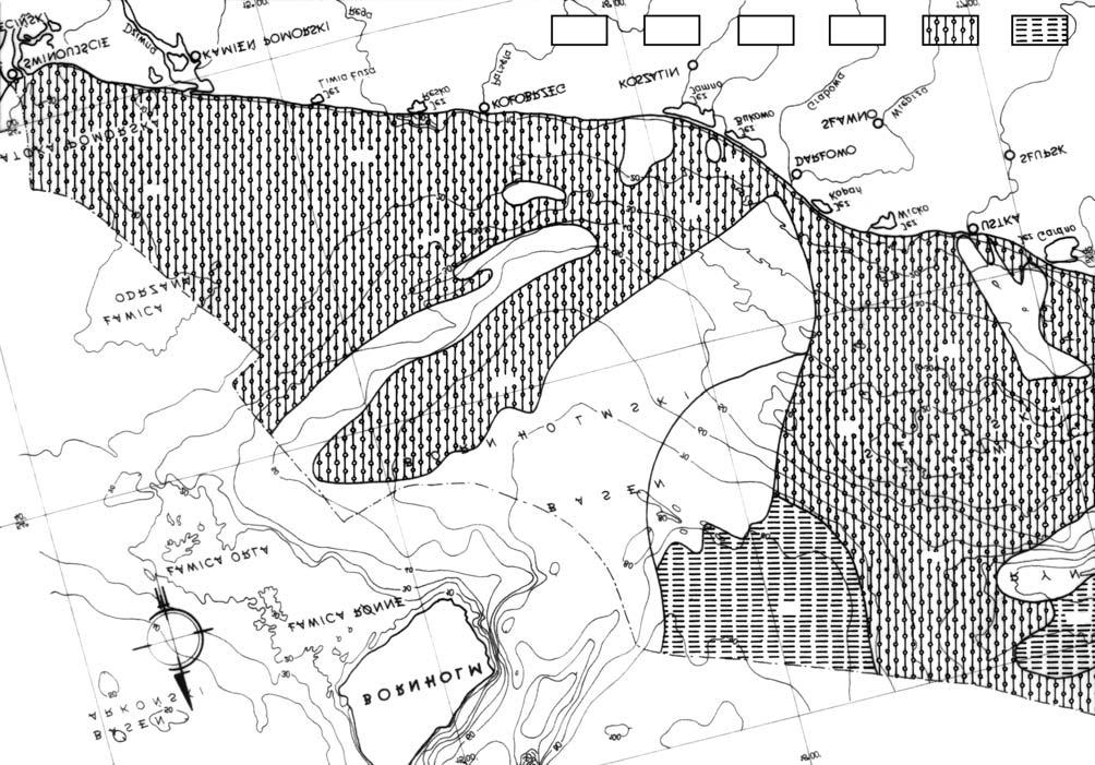 Ryc. 5. gruntowe zachodniej czêœci polskiego Ba³tyku na g³êbokoœci 20 m poni ej dna go Fig. 5. Soil substrate of the eastern part of the Polish Baltic Sea on the depth of 20 m below sea bottom przez mu³owce i i³owce o znacznych mi¹ szoœciach.