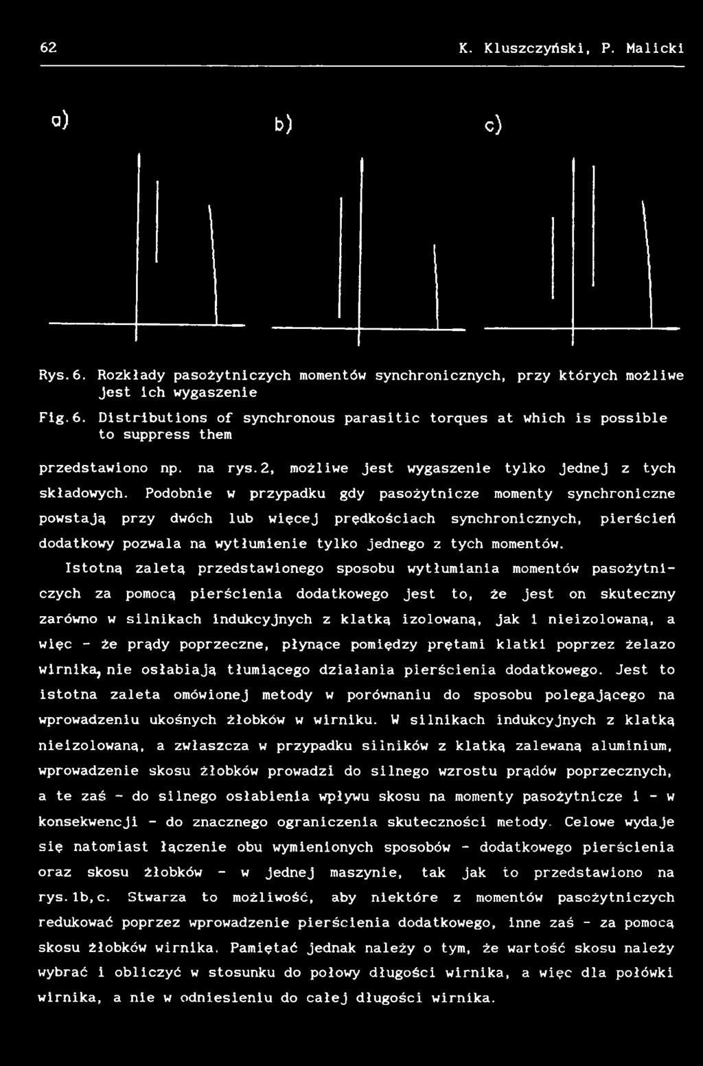 izolowaną, jak i nieizolowaną, a więc - że prądy poprzeczne, płynące pomiędzy prętami klatki poprzez żelazo wirnika, nie osłabiają tłumiącego działania pierścienia dodatkowego.