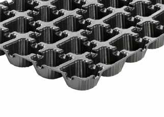 20/1 HDPE 1,0 x 2,3 m Wysokość elementu 20 mm Ciężar powierzchniowy 1,2 kg/m² Zdolność gromadzenia wody ok.