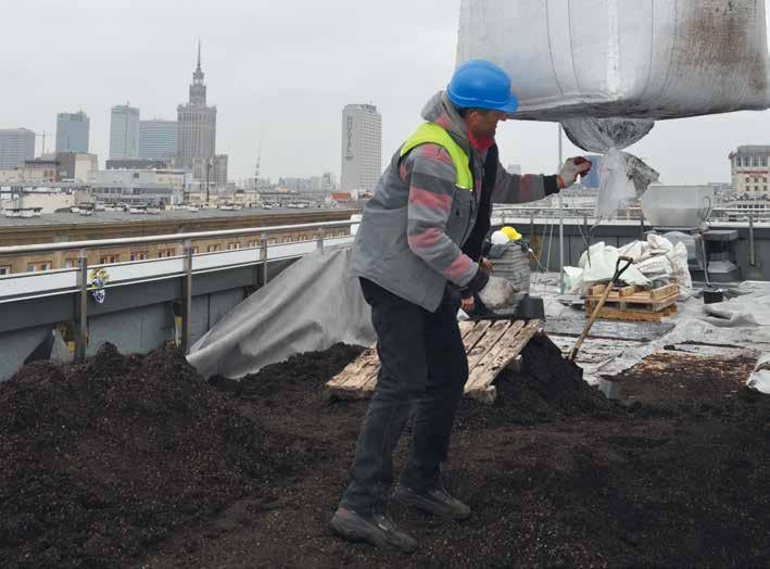 SUBSTRAT SOPRAFLOR SOPREMA oferuje specjalne substraty SOPRAFLOR przeznaczone do zakładania zieleni na dachach. Można je stosować już od grubości ok. 5 cm.