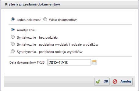 4.8 Wycofanie danych z księgowości. Przykład 4.28 Syntetycznie - bez podziału - tworzona będzie jedna pozycja księgowana niezależnie od komórki i rodzaju wydatku.