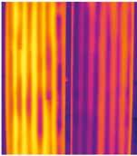Θ = średnia temperatura powierzchni Rozkład temperatury na szerokości płyty C 70 65 60 55 50 45 40 płyta standardowa Szerokość płyty