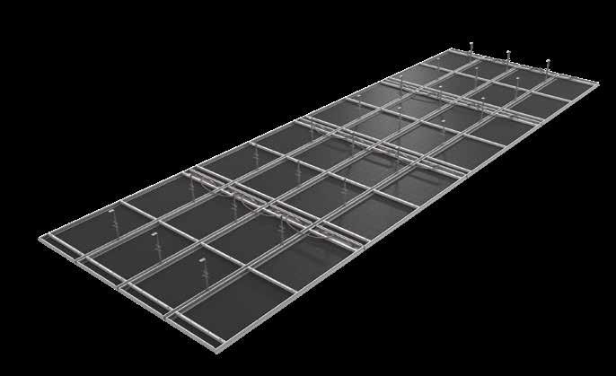 MONTAŻ I INSTALACJA Swobodnie wiszące moduły do wersji wolnowiszącej Wydajność, uniwersalność, estetyka: panel w wersji wolnowiszącej Zehnder