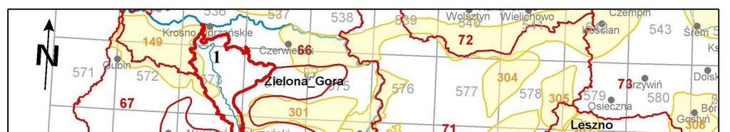 Strona 27 RYCINA 4: Gmina Iłowa lokalizacja JCWPd nr 69 i GZWP nr 315. Źródło reprodukcji: http://psh.pgi.gov.pl/charakterystyka_jcwpd.html 1.6.4. Wody powierzchniowe 3.