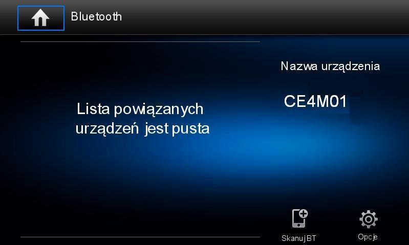 Przy sprzężonym telefonie komórkowym z funkcja bluetooth podczas odtwarzania innego źródła nastąpi samoczynne przerwanie odtwarzania i włączenie połączenia przychodzącego powiązane z wyświetlenie
