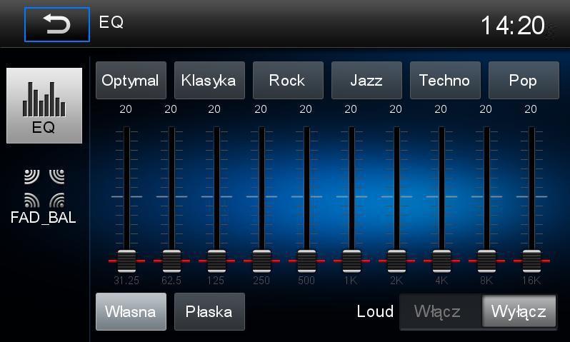Ustawienia - Language - Język ekranu Language / Język - Wybór języka użytkownika.