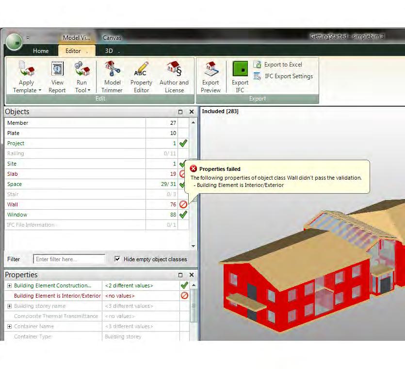 przeglądarce IFC (jak Solibri Model Viewer czy Tekla BIMsight),