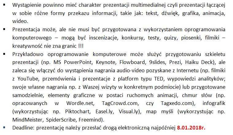 Wystąpienie (20%) Debata oksfordzka (20%) Debata oksfordzka rodzaj