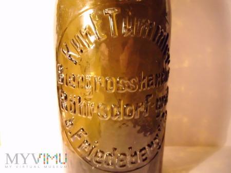 Napis na froncie: "Kurt Tümmler Biergrosshandlung Röhrsdorf grafl. b. Friedeberg a/q".