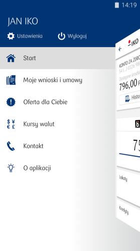 Funkcje aplikacji IKO Wszystkie dostępne funkcje aplikacji IKO znajdziesz na pasku nawigacyjnym na dole ekranu
