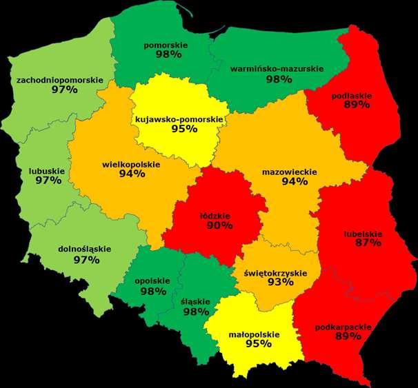 Wskaźnik stosowania pasów bezpieczeństwa w