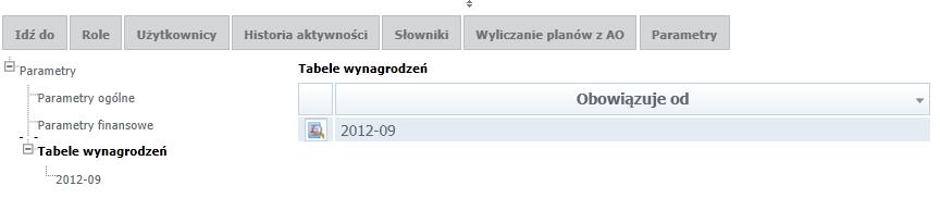 Każdy element zestawu parametrów można edytować. 4. W prawym panelu ekranu kliknij drugi od góry przycisk i wprowadź parametry finansowe dotyczące naliczania wynagrodzeń.