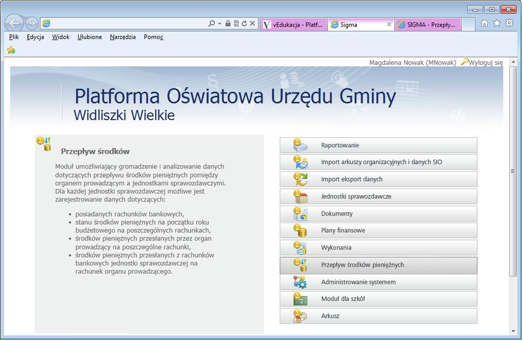 56 Materiały dla uczestnika szkolenia Przepływ środków pieniężnych Moduł Przepływ środków pieniężnych