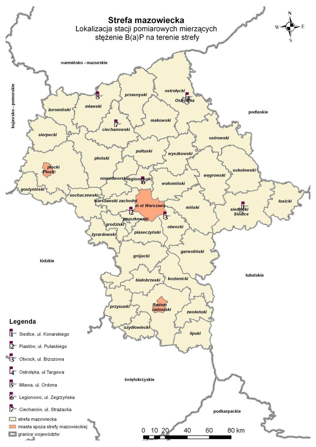 1. LOKALIZACJA PUNKTÓW POMIAROWYCH Załącznik graficzny nr 3 do uzasadnienia zakresu zagadnień