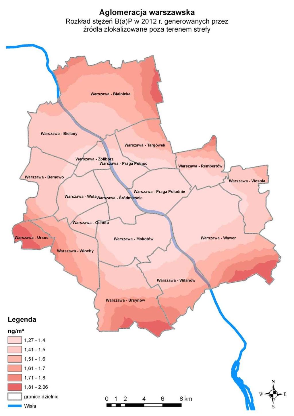 Wnioski Podsumowując wyniki uzyskane dla całego obszaru obliczeniowego i wszystkich typów źródeł emisji - można sformułować następujące wnioski: spośród źródeł zlokalizowanych na terenie strefy,