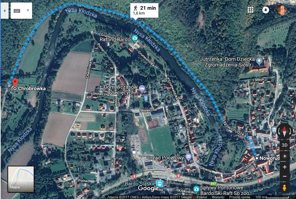 Uwaga: zmiana lokalizacji biwaku: pole biwakowe Chrobrówka, Opolnica 30/4, 57-256 Bardo Dojazd do bazy spływu: Samochodem: zjazd do Barda z drogi krajowej nr 8 relacji Wrocław Kudowa, dalej kierunek