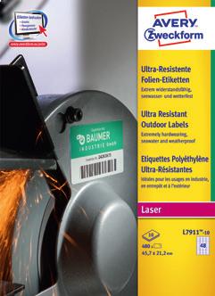 ze srebrnego poliestru. Idealne do eleganckiego i estetycznego oznaczania urządzeń elektronicznych, a także sprzętów i mebli biurowych.