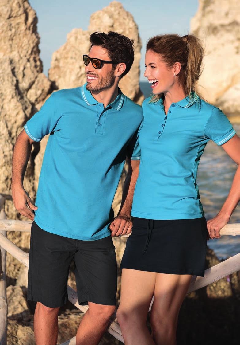 URBAN 219 koszulka polo męska DUO Pique, 65 % bawełna, 35 % poliester, 200 g/m 2 S - 3XL podwójny ozdobny pasek w kontrastowym kolorze umieszczony na kołnierzyku i rękawach kołnierzyk oraz rękawy