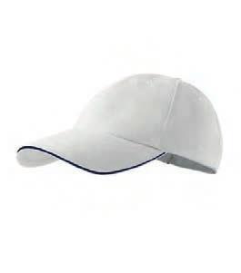 6P SANDWICH 306 czapka unisex Tkanina diagonalna, 100 % czesana bawełna, 340 g/m 2 nastawialny sześciopanelowa czapka wykonana z wysokiej jakości bawełny, sportowy design daszek z obszyciem w