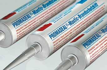 Masy PROMASEAL -Mastic i PROMASEAL -Mastic BSK PROMASEAL -Mastic BSK jest masą bezrozpuszczalnikową, w przypadku pożaru pęczniejącą i uszczelniającą.